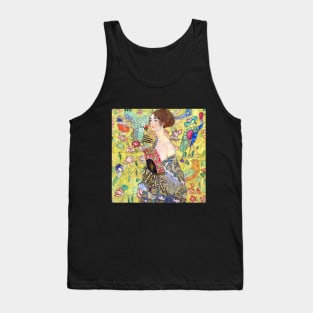 Lady with Fan by Gustav Klimt Tank Top